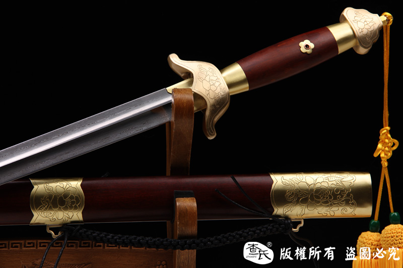 牡丹图-百炼钢武术软剑-太极剑